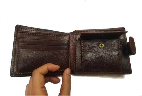 Miniatura 23 de Hombres Cool Eagle Wolf Caballo Totem Cuero Vaca Vertical Cartera Cremallera Multi-tarjeta Titular, Tótem de caballo, Minimalista