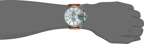 Miniatura 6 de Diesel Mega Chief DZ4280 reloj de cuero marrón metalizado para hombre