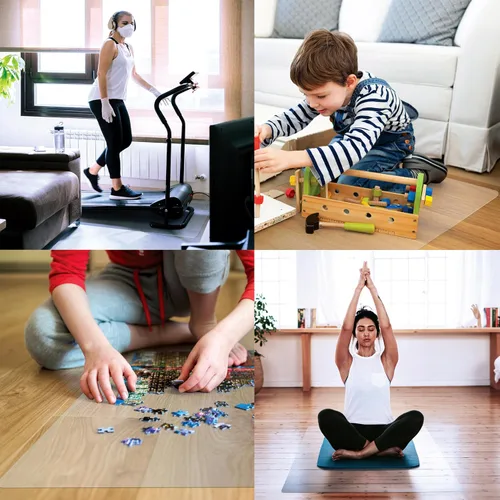 Miniatura 6 de Marvelux Tapete protector de suelo transparente, tapete multiusos de protección de suelo de madera dura de PVC, cubierta de suelo de plástico
