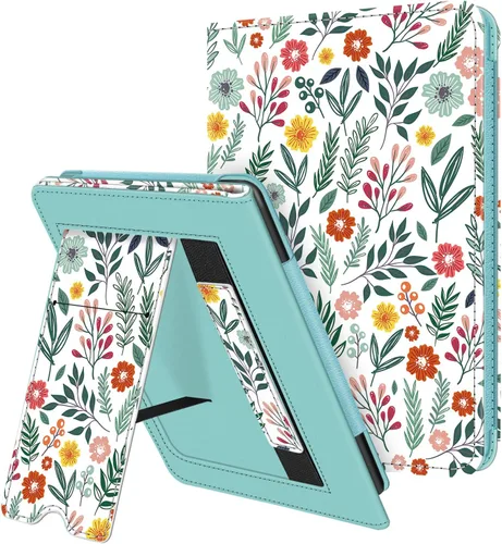 Miniatura 21 de Fintie Funda con soporte para Kindle de 6 pulgadas (11ª generación-2024/2022) - Funda de piel sintética con ranura para tarjeta de encendido y Negro