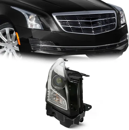 Miniatura 9 de Conjunto de faros delanteros para Cadillac ATS 2013 2014 2015 2016 2017 2018 2019 Halógeno Faro Pasajero Lado Derecho, Lámpara delantera derecha