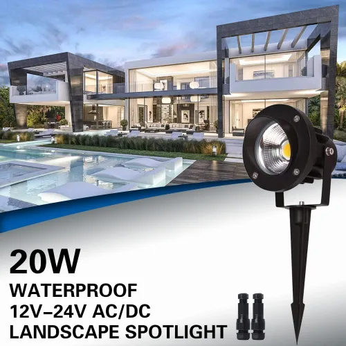 Miniatura 2 de Focos LED de 20 W, luces de paisaje al aire libre, bajo voltaje, iluminación LED de paisaje, 12 V ~ 24 V CA/CC, focos de paisaje impermeables
