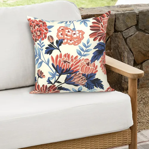 Miniatura 417 de Juego de 2 almohadas para exteriores de 16 x 16 pulgadas, repelentes al agua con interiores, para muebles de patio, hogar, jardín, geometría bohemia