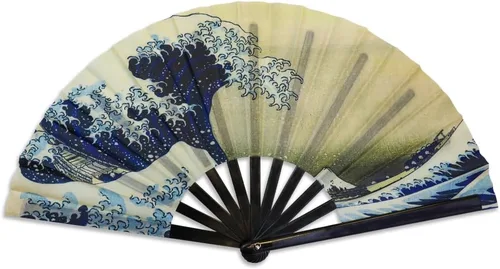 The Big Wave - Ventilador de mano grande para uso en exteriores e interiores, ventilador rave, fiestas, eventos, ventilador de mano grande