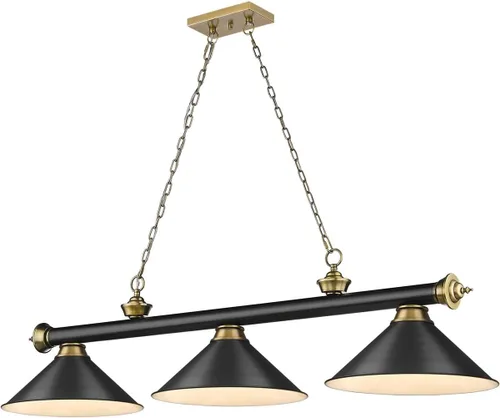 Miniatura 10 de Z-Lite 2306-3MB-MB15 Cordon Billar Colgante, 3 luces 180 vatios totales, negro mate