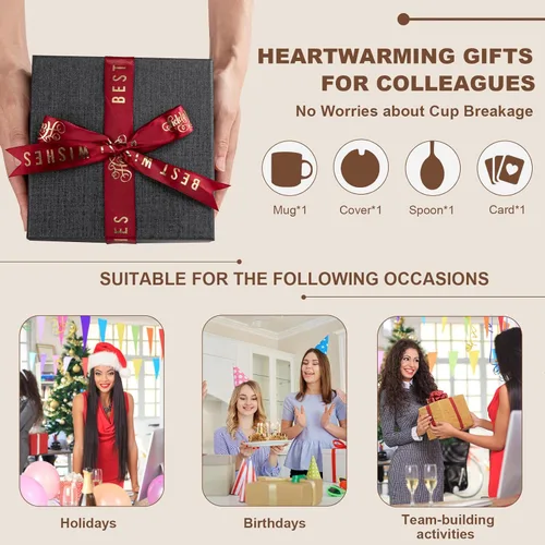 Miniatura 6 de Regalos de despedida para compañeras de trabajo, Taza de café Colegas de Chance Made Us, Regalos divertidos de despedida para compañeras de trabajo