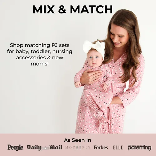 Miniatura 8 de Posh Peanut Conjunto básico de manga corta con peplum top y Bloomer - Conjunto de volantes Bummie - Viscosa suave de bambú