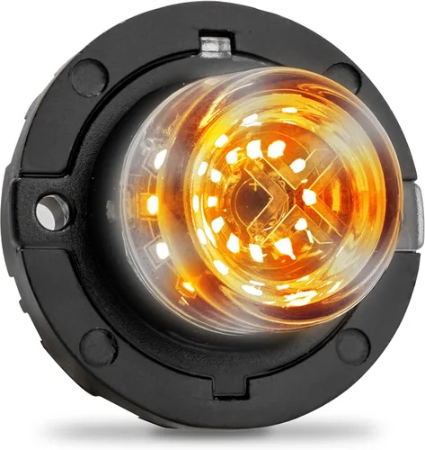 Miniatura 14 de Lamphus SnakeEye III Ámbar 12W LED Luz Estroboscópica Oculta [Montaje Cónico de Faro / Luz Trasera] [Clasificación SAE] Luz de Emergencia