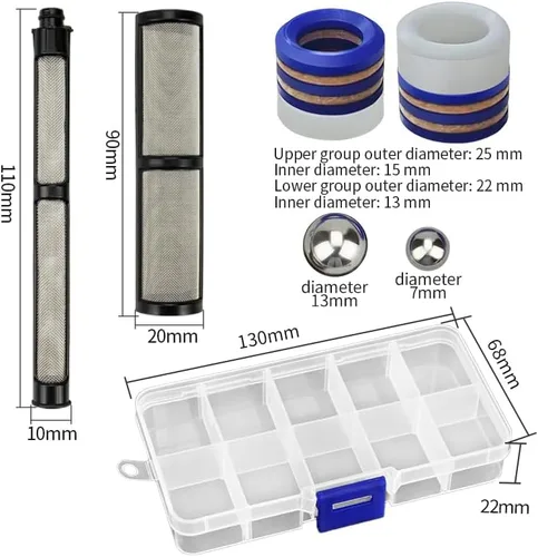 Miniatura 3 de 246385 246384 287032 Juego de filtros Kit de reemplazo de colector de bomba para Graco 390 395 490 495 495 595 3400 pulverizador, 244194 Kit