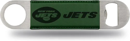 Miniatura 24 de Rico Industries NFL - Hoja de barra grabada con láser de piel sintética, gran accesorio para bebidas para el día del juego