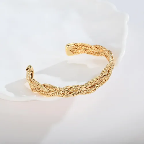 Miniatura 5 de INNERDIVA Pulsera de oro para mujer, ajustable, abierta, pulsera de cadena de eslabones cubanos para hombre