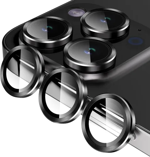 Jeluse Protector de lente de cámara para iPhone 17 Pro Max/17 Pro/16 Pro Max/16 Pro/15 Pro Max/15 Pro/14 Pro Max/14 Pro, kit de alineación de