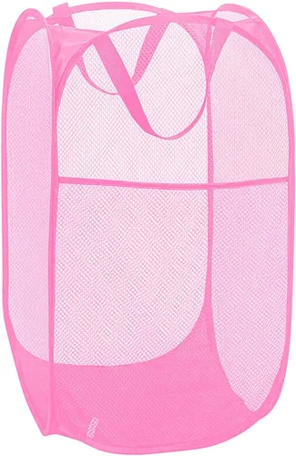 Miniatura 15 de Cesta de lavandería emergente, cesta plegable de malla para ropa de los niños, para dormitorio universitario o para viajar, cesta de lavandería