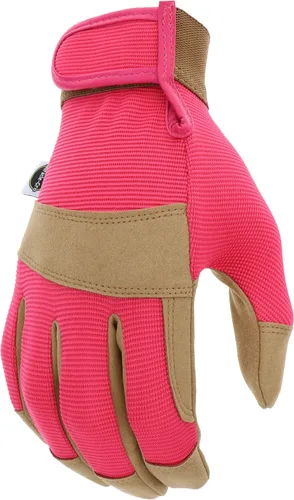 Miniatura 3 de Miracle-Gro MG86205 - Guantes de utilidad general – [pequeños/medianos], guantes acolchados de piel sintética, espalda de elastano, muñeca ajustable