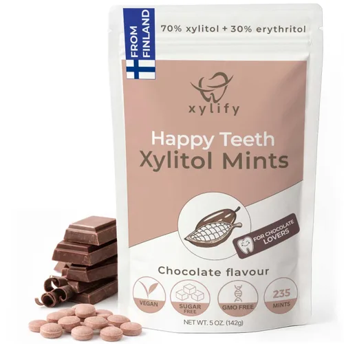 Miniatura 8 de Mentas de xilitol para el cuidado oral - Sabor bayas silvestres, 100% xilitol endulzado, caramelo sin azúcar, mentas dentales Happy Teeth