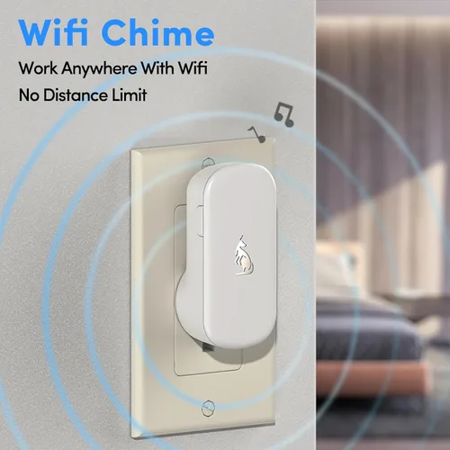 Miniatura 5 de Timbre inalámbrico canguro + timbre, cámara HD, fácil instalación, batería de detección, detección de movimiento, WiFi 2.4G, alertas en tiempo real