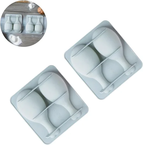 Miniatura 8 de YARNOW Cook Mold - Molde de silicona para tartas, 2 piezas, diseño de pierna de pollo, herramienta para hornear para pastel de chocolate y galletas