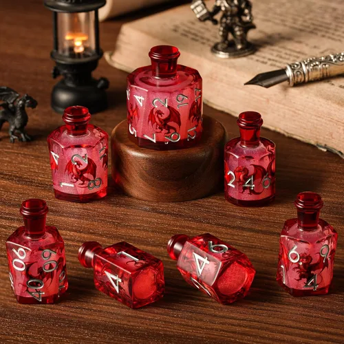 Miniatura 18 de Sharp Edge - Juego de dados DND, juego de dados de globo ocular DND, dados de ojo de dragón de núcleo líquido para juegos de mesa de rol