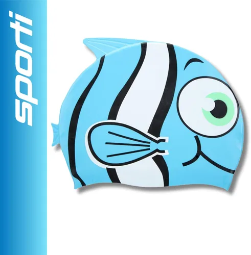 Miniatura 2 de Sporti Gorro de natación de silicona para niños, gorro de natación unisex para jóvenes, gorras de baño de protección para tus hijos, de 2 a 10 años