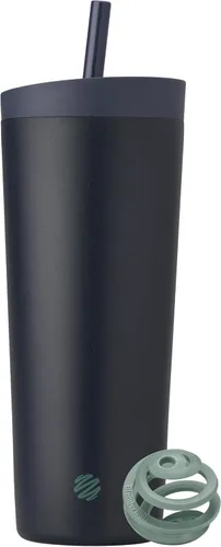 Miniatura 9 de BlenderBottle - Vaso agitador aislante de acero inoxidable 2 en 1, tapa hermética Swig, popote, BlenderBall, sin BPA, para batidos de proteínas