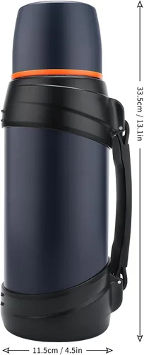 Miniatura 4 de Termos de café grandes de 64 onzas / medio galón para viajes, jarra de agua aislada al vacío clásica con taza de plástico, botella de bebida aislada