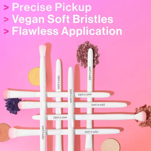 Miniatura 4 de wet n wild Pincel para Pliegues, Aplicación Precisa de Sombra de Ojos, Cerdas Planas Firmes, Mango Ergonómico para Control de Precisión Cómodo