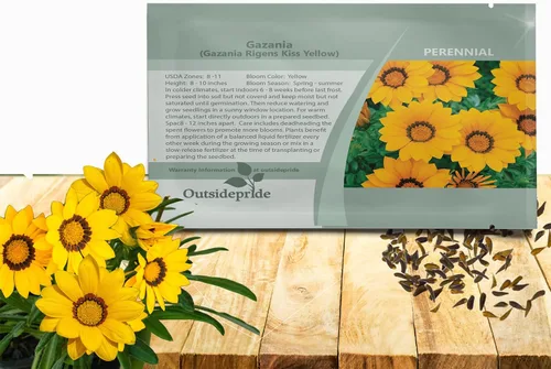 Outsidepride Gazania Kiss - Plantas de jardín tolerantes al calor y la sequía y al suelo, 25 semillas