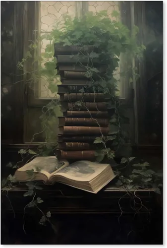 Miniatura 21 de Póster de libro gótico de academia oscura vintage de mediados de siglo, arte de pared de lienzo victoriano de estilo bohemio, impresiones estéticas