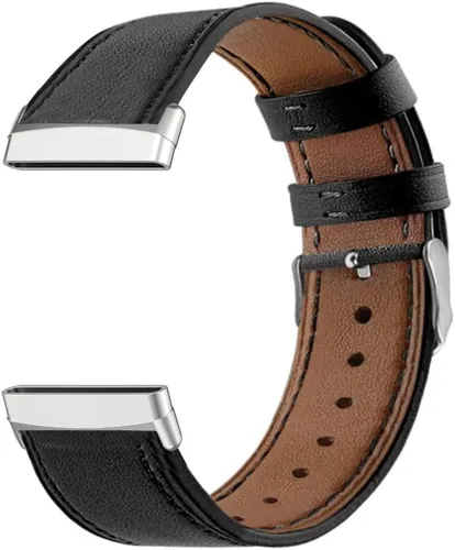 Miniatura 3 de Compatible con Fitbit Versa 4/3/Sense 2/Sense Bandas de cuero, para mujeres y hombres, correa de repuesto ajustable para Fitbit Versa 4/3/Sense