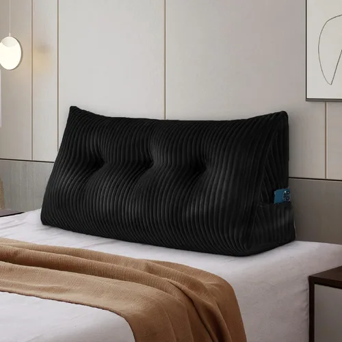 Miniatura 20 de Almohada Grande para Cabecero Almohada de Cuña para Cabecero Almohada de Descanso para Cama Almohada de Lectura Refuerzo Almohada Triangular