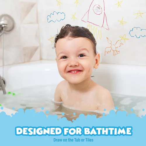 Miniatura 3 de Tub Works® Smooth™ - Crayones de baño de juguete de baño, paquete de 24 Crayones de baño no tóxicos y lavables para niños pequeños y niños