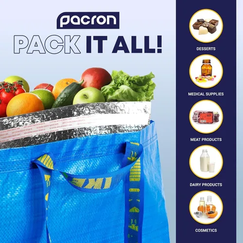Miniatura 3 de Paquete de 10 forros aislados de 8 x 8 x 8 pulgadas, bolsas de envío aisladas autosellantes para alimentos y productos perecederos, forros