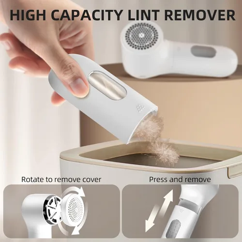 Miniatura 7 de Buywoo Afeitadora de Tela, Removedor de Pelusas Eléctrico, Afeitadora de Pelusas Recargable, Esenciales Domésticos para Ropa, Tapicería, Muebles