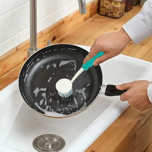 Miniatura 2 de Juego de 6 cepillos de limpieza, juego de cepillos para cocina y baño, uso doméstico con varios cepillos para limpiar platos, azulejos, esquinas
