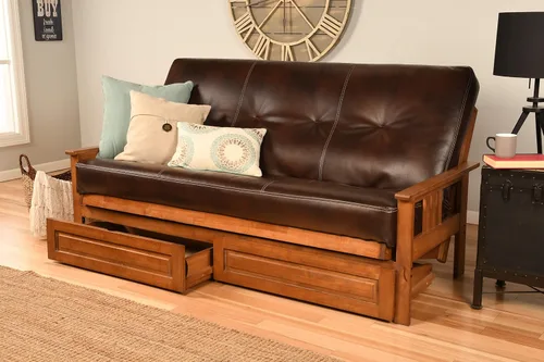 Miniatura 6 de Kodiak Furniture Monterey Marco de Futón con Acabado Butternut, Full, Solo marco