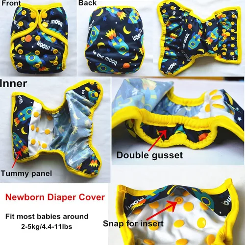 Miniatura 5 de Funda para pañales para bebé recién nacido, 4.4 libras a 10 libras Oído colorido