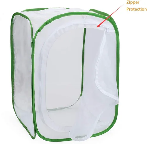 Miniatura 2 de RESTCLOUD Jaula de hábitat para insectos y mariposas con protección de cremallera de 24 pulgadas de alto