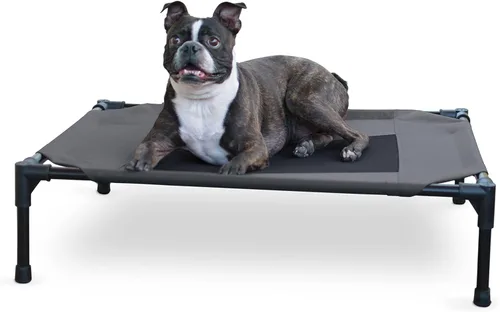 Miniatura 16 de K&H PET PRODUCTS - Cuna elevada para mascotas con centro de malla, varios tamaños Malla Chocolate/Negro