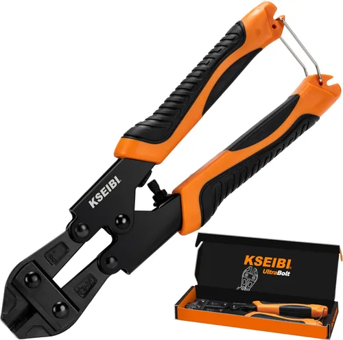 Miniatura 14 de KSEIBI 141575 Cortadores de pernos pequeños de 14 pulgadas, cortador de pernos de alambre de cromo vanadio resistente con mango ergonómico de agarre