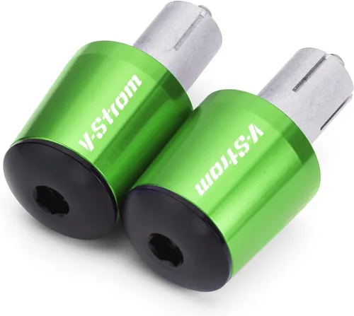 Miniatura 8 de Tapas de manillar de motocicleta para motocicleta, extremos de barra de enchufe, 0.866 in, aluminio CNC para Suzuki DL650 V-Strom 650 Vstrom Plata