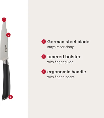Miniatura 4 de Zyliss Comfort Pro Cuchillo de pelar - Cuchillo de verduras y frutas de espiga completa - Cuchillo de pelar y pelar de acero inoxidable endurecido