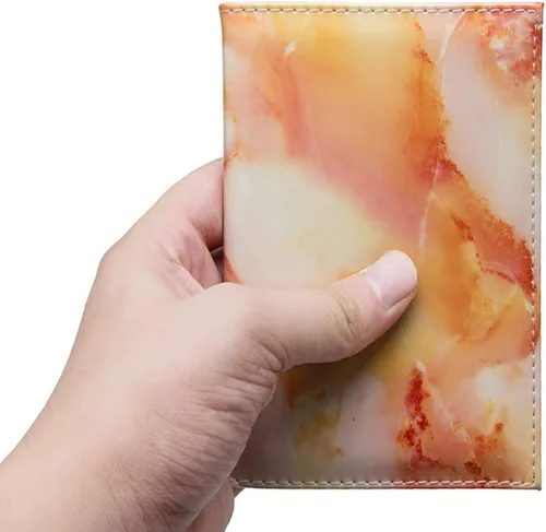 Miniatura 4 de Funda para pasaporte con diseño de mármol, cartera de viaje para guardar de forma segura pasaporte, tarjetas de visita, tarjetas de crédito