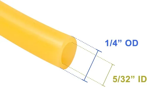 Miniatura 2 de QuQuyi Tubo de goma de látex natural de 5/32 pulgadas (0.157 in) de diámetro interior x 1/4 pulgadas de diámetro exterior, tubo de aire altamente