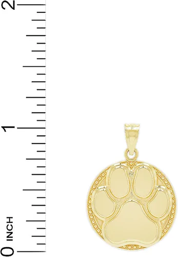 Miniatura 4 de Charm America Colgante de pata de perro dorado oro macizo de 10 quilates