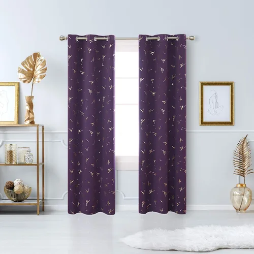 Miniatura 51 de Deconovo Cortinas opacas, 2 paneles, 52 x 72 pulgadas, cortinas con aislamiento térmico para oscurecer la habitación, con ojales para dormitorio