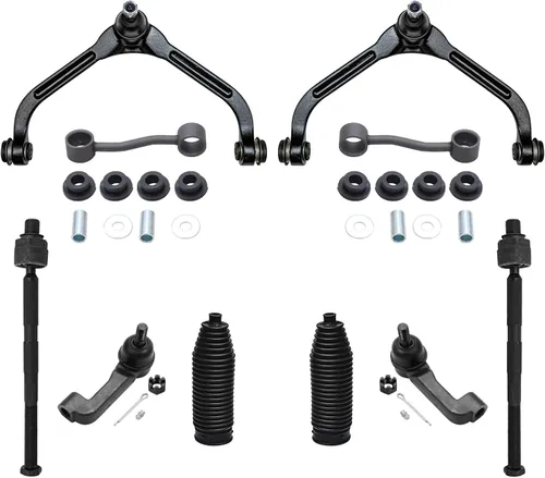 Miniatura 37 de Detroit Axle - Kit de suspensión frontal de 10 piezas para Jeep 2002-2004 Liberty, 2 brazos de control superiores con rótula 2 rótulas inferiores, 4