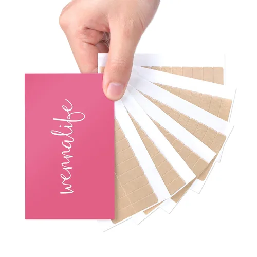 WENNALIFE Extensiones de cabello con pestañas de cinta de repuesto de doble cara, sin residuos, transparentes para extensiones adhesivas, 72 Cinta