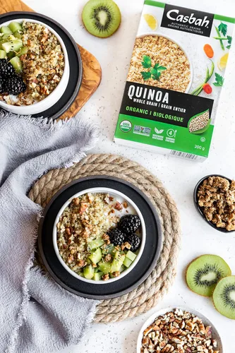 Miniatura 7 de Casbah Quinoa, grano entero, orgánico, 7 onzas (paquete de 6), súper grano, perfecto para hacer guarniciones fáciles y sabrosas, vegano y vegetariano