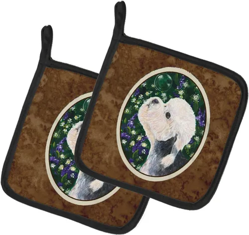 Miniatura 266 de Caroline's Treasures SS8617PTHD - Juego de soportes para ollas de cocina resistentes al calor, almohadillas calientes para horno para cocinar, Husky