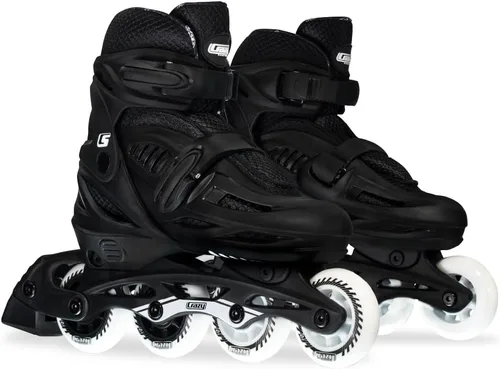 Miniatura 6 de Crazy Skates Patines en línea ajustables que se ajustan para adaptarse a cuatro tamaños Black